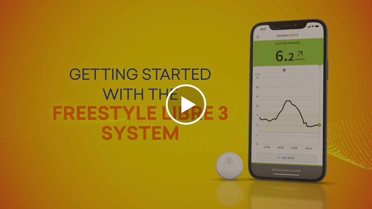 Video on getting started with the FreeStyle Libre 3 System